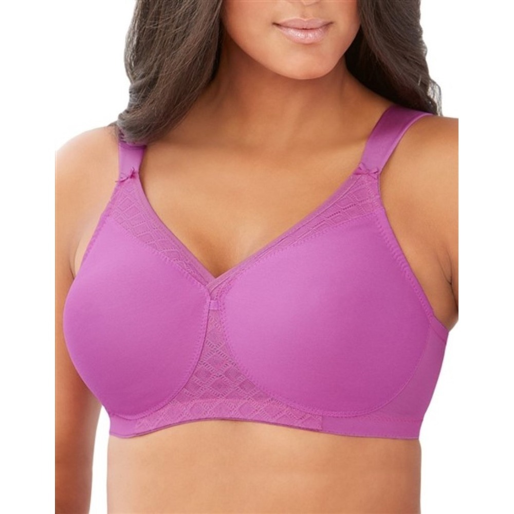 NWOT Glamorise 46G Soft Shoulders Full-Figure T-Shirt Bra 1080 Pink 132332